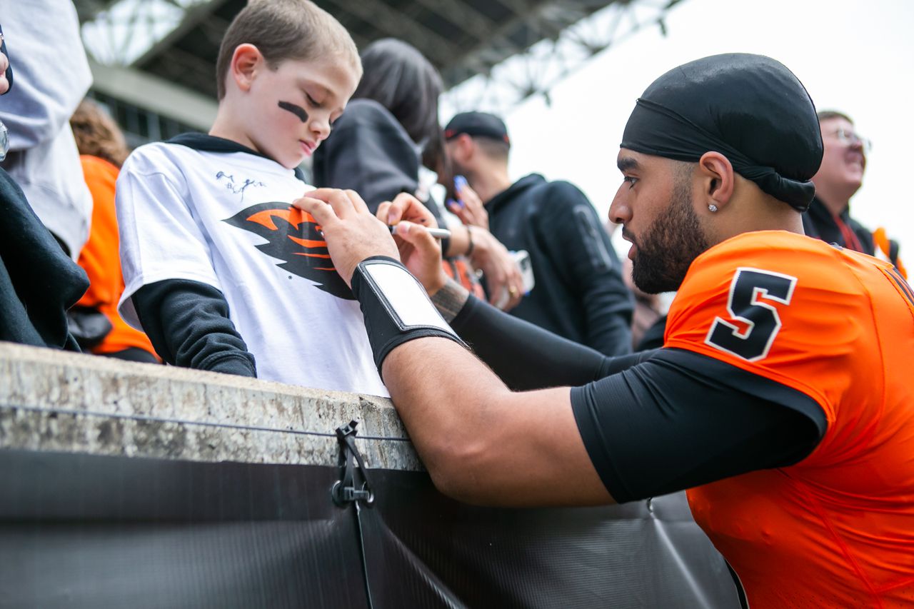 Who wins the starting quarterback job for Oregon State this fall?