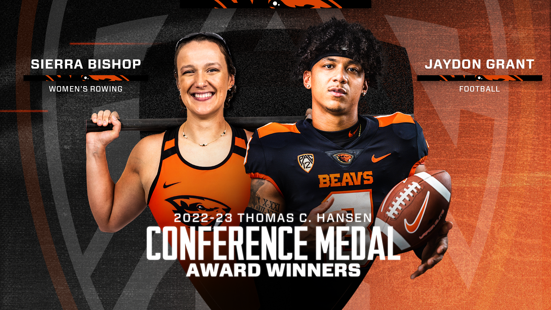 Sierra Bishop, Jaydon Grant Awarded Tom Hansen Conference Medals – Oregon State University Athletics