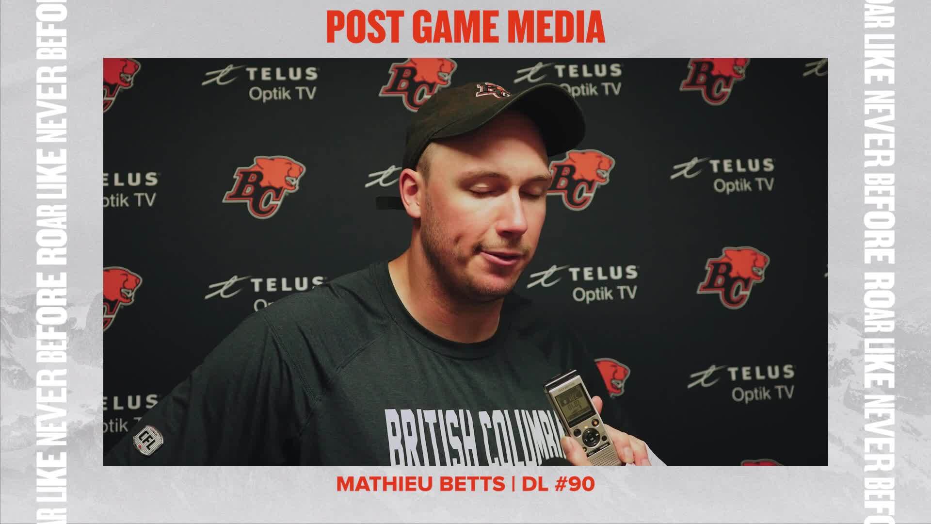 🎥 Post Game: Mathieu Betts