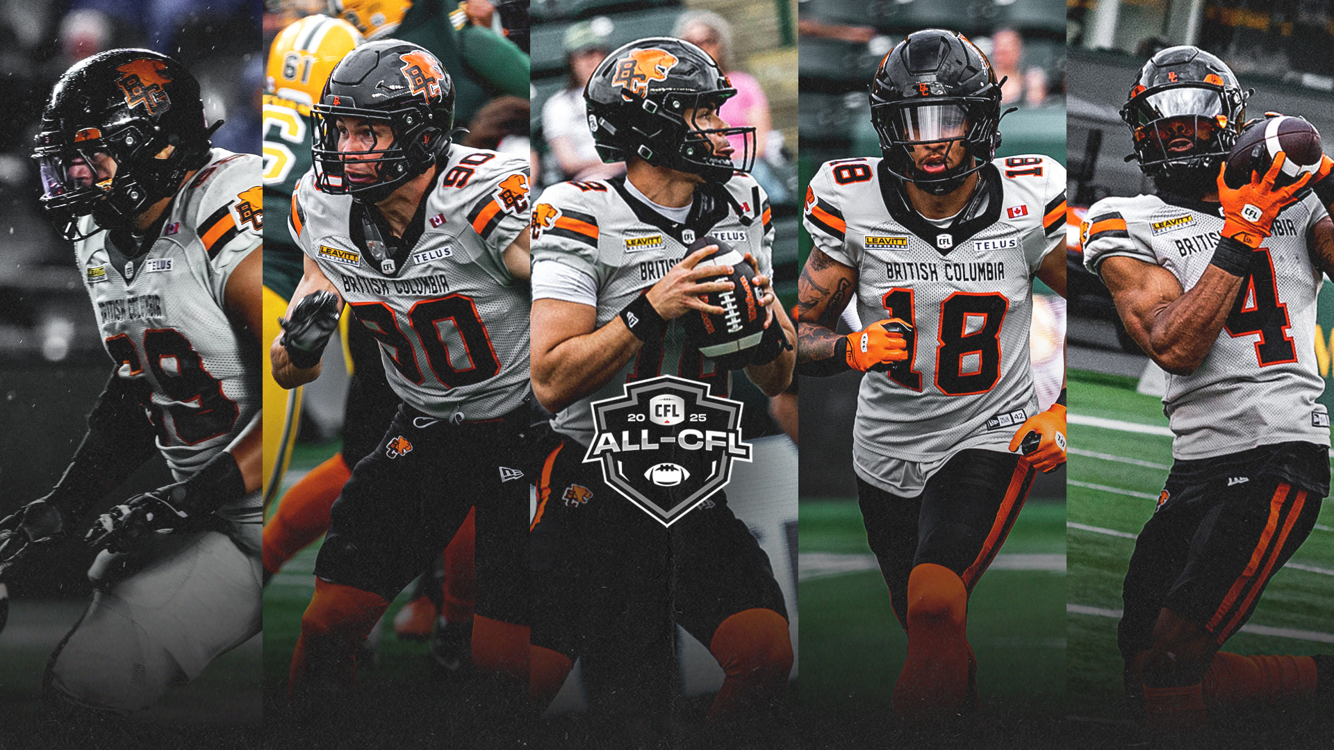 Five Lions Honoured With All-CFL Selections