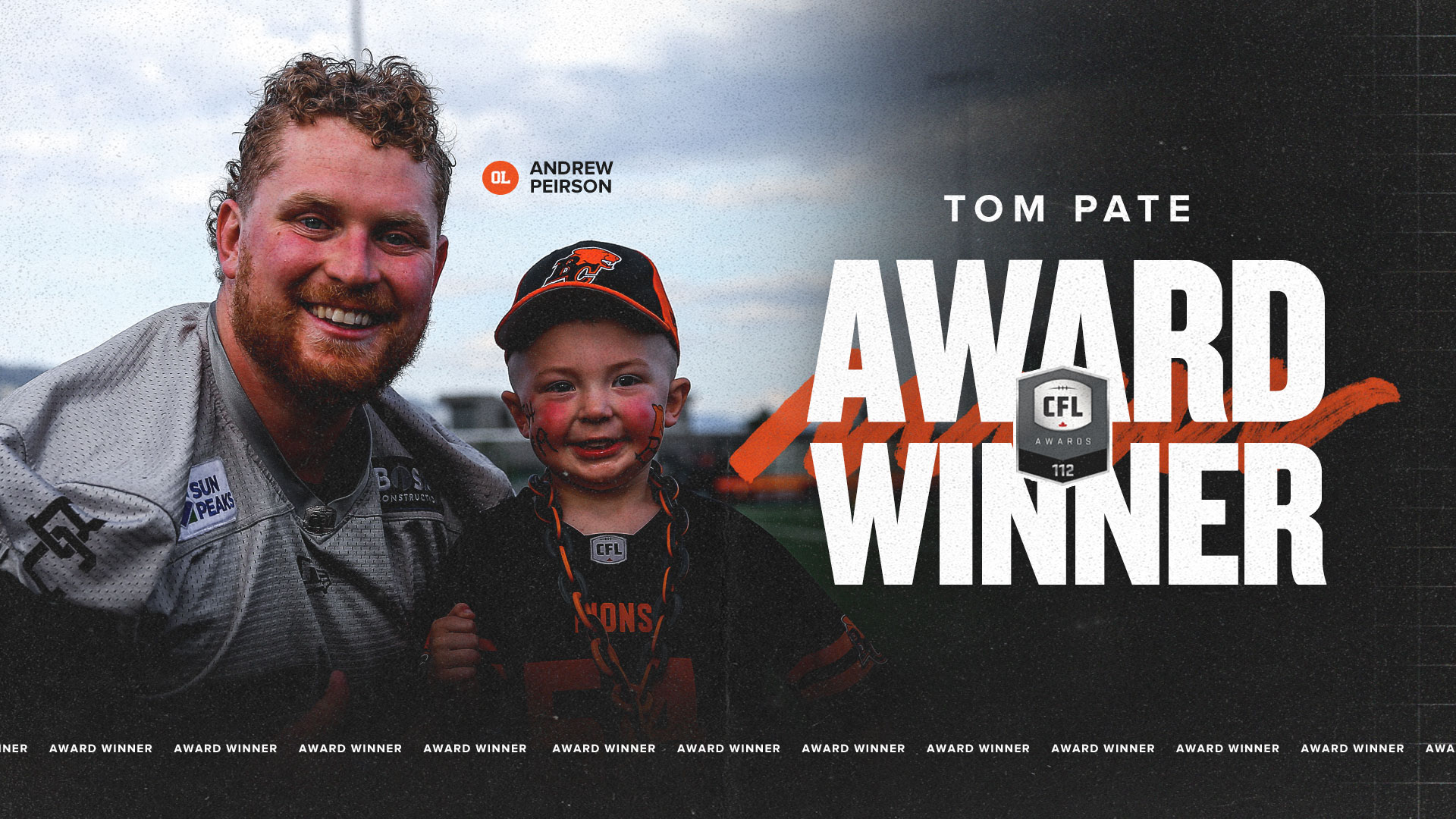 Andrew Peirson Wins Tom Pate Memorial Award