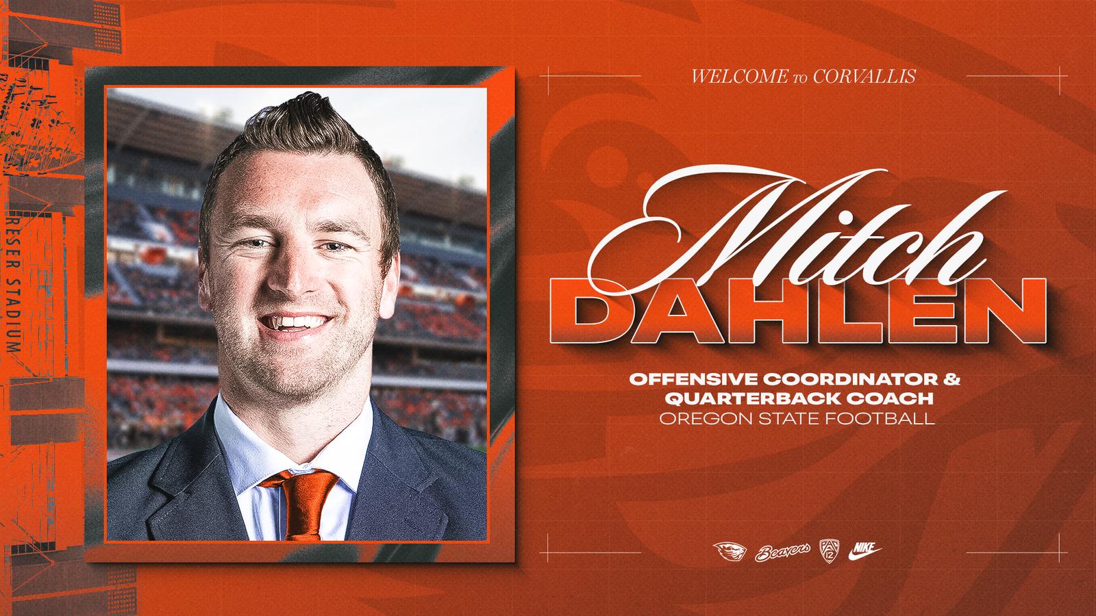Mitch Dahlen Named Offensive Coordinator and Quarterbacks Coach – Oregon State University Athletics