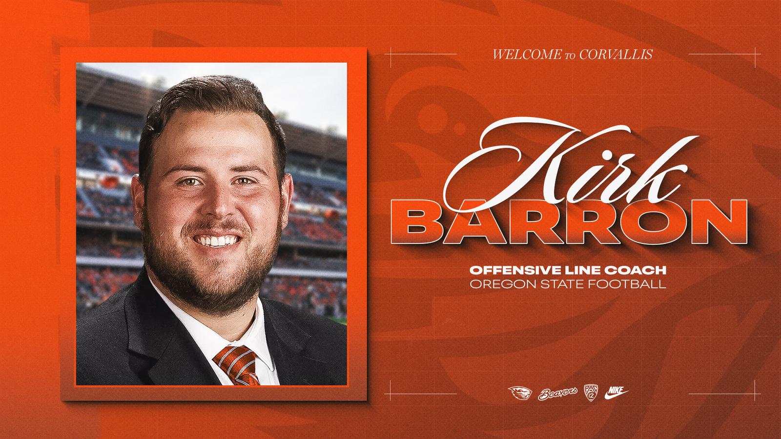 Kirk Barron Named Offensive Line Coach – Oregon State University Athletics